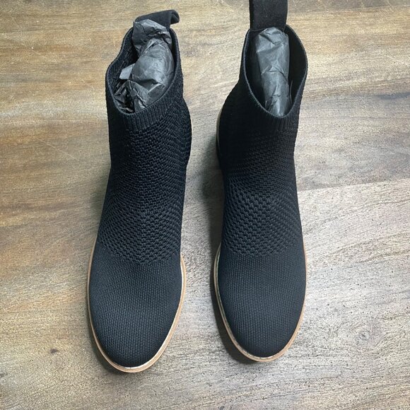 Eileen Fisher Black London Recycled Stretch Knit Bootie Womens Size 6 NEW NWT - Picture 4 of 9